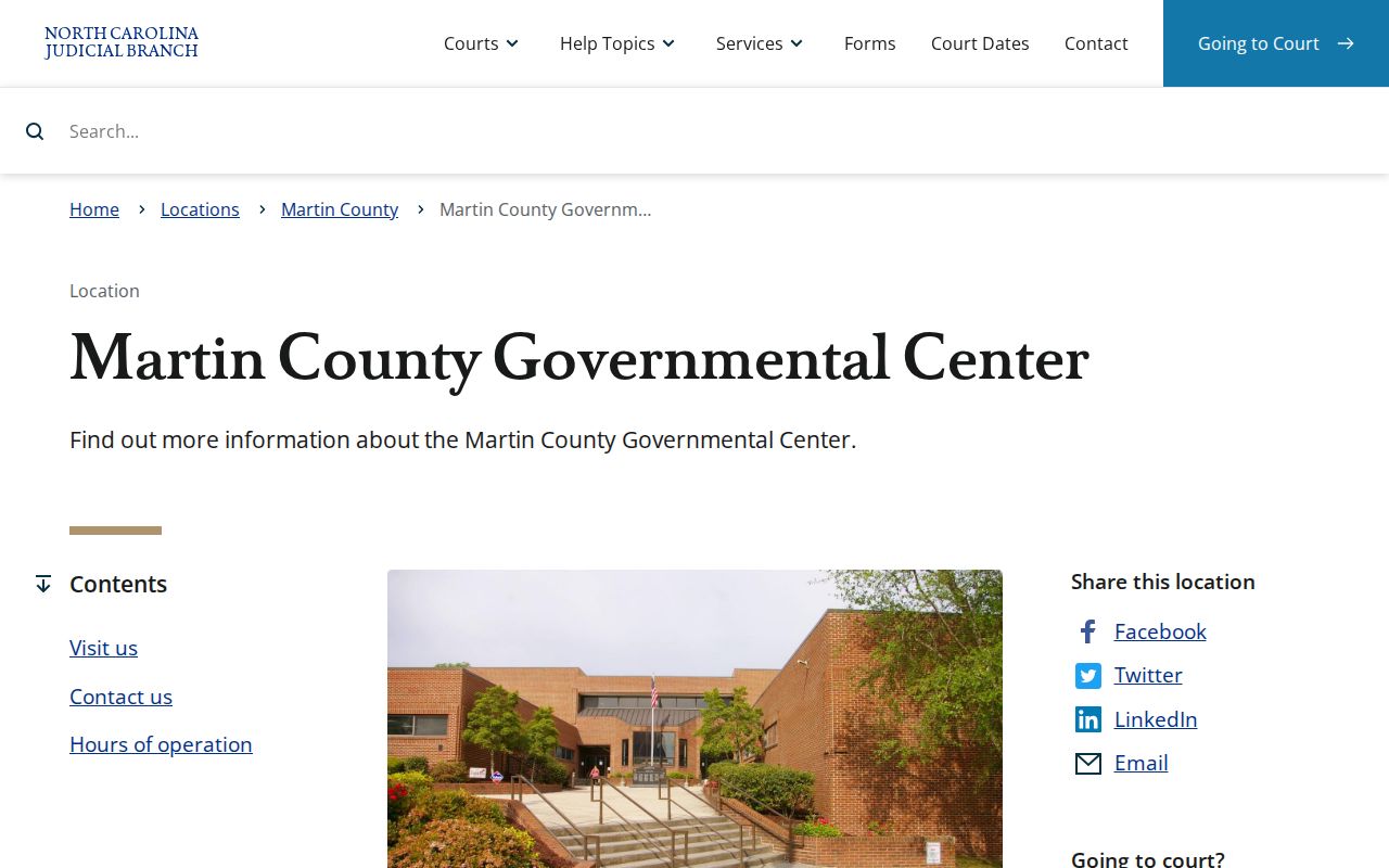 Martin County criminal court records Governmental Center