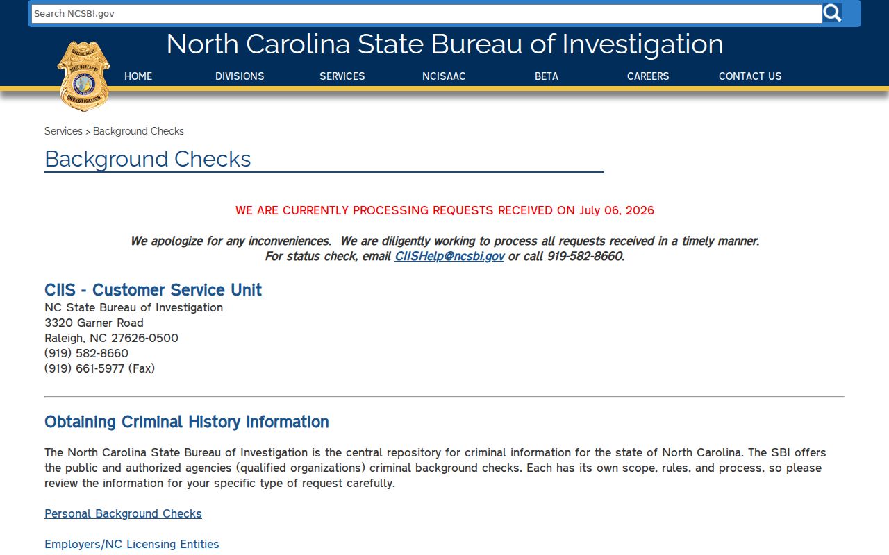 Martin County criminal history SBI background check information